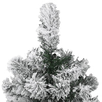 Albero Natale Artificiale Incernierato con Neve Fioccata 150 cm