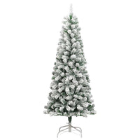 Albero Natale Artificiale Incernierato con Neve Fioccata 180 cm 358381