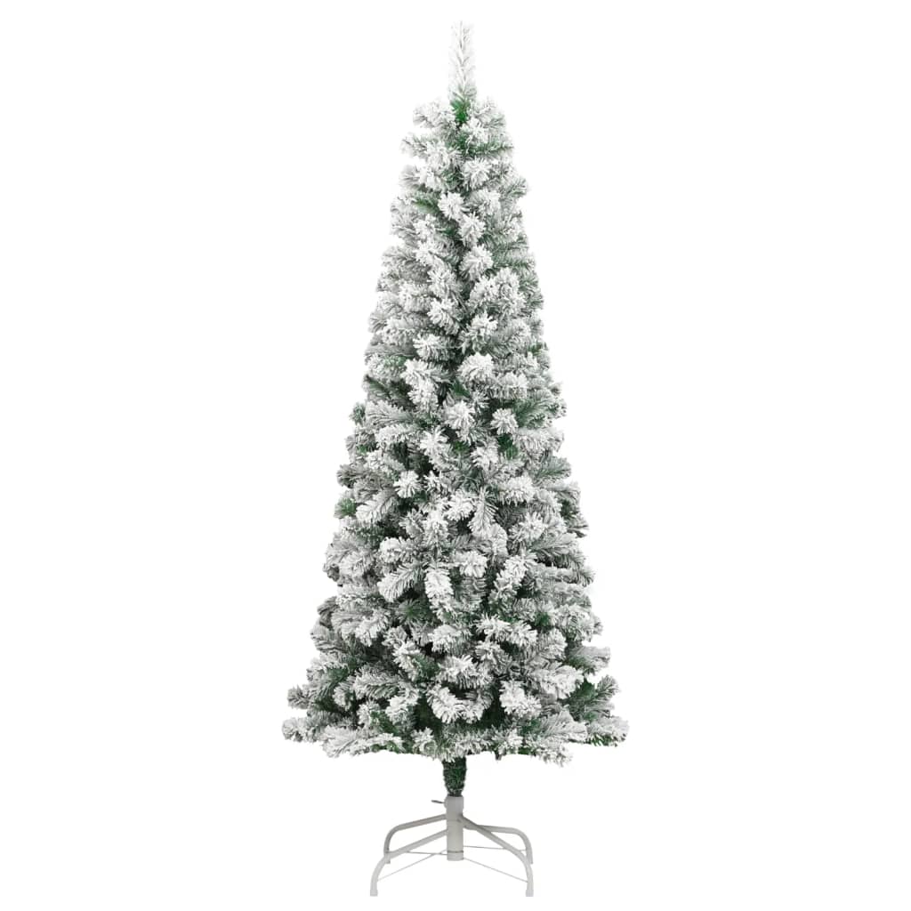 Albero Natale Artificiale Incernierato con Neve Fioccata 210 cm 358382
