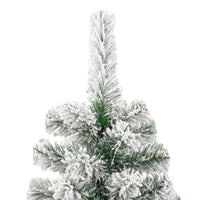 Albero Natale Artificiale Incernierato con Neve Fioccata 210 cm