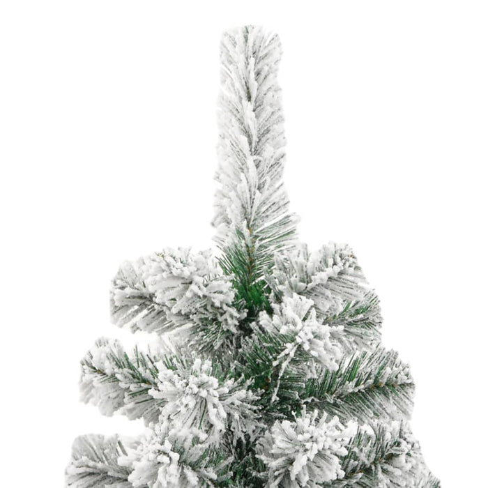 Albero Natale Artificiale Incernierato con Neve Fioccata 210 cm