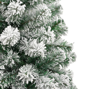 Albero Natale Artificiale Incernierato con Neve Fioccata 210 cm 358382