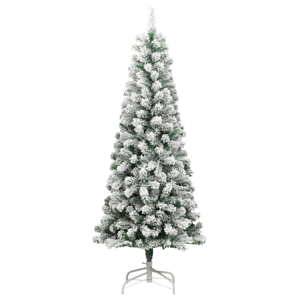 Albero Natale Artificiale Incernierato con Neve Fioccata-Albero Natalizio 240 cm 232832