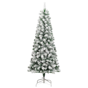 Albero Natale Artificiale Incernierato con Neve Fioccata-Albero Natalizio 240 cm 232832