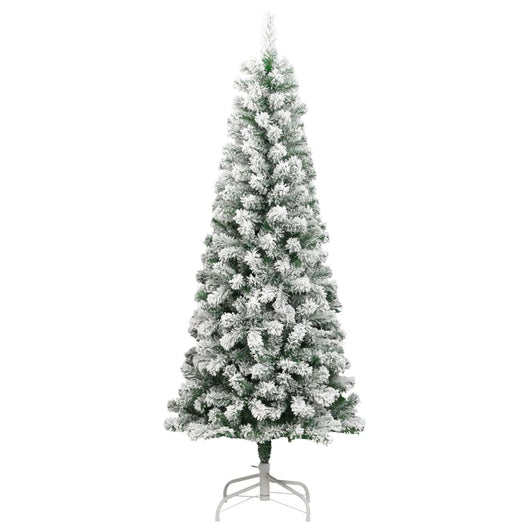 Albero Natale Artificiale Incernierato con Neve Fioccata-Albero Natalizio 240 cm 232832