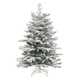 Albero Natale Artificiale Incernierato con Neve Fioccata 150 cm 358385
