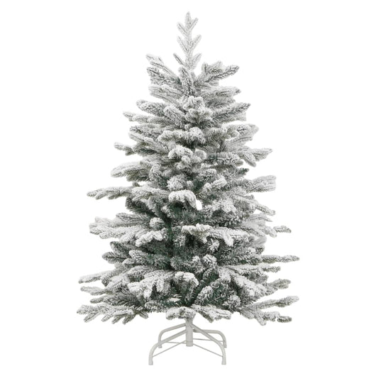 Albero Natale Artificiale Incernierato con Neve Fioccata-Albero Natalizio 150 cm 521551