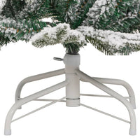 Albero Natale Artificiale Incernierato con Neve Fioccata-Albero Natalizio 150 cm 521551