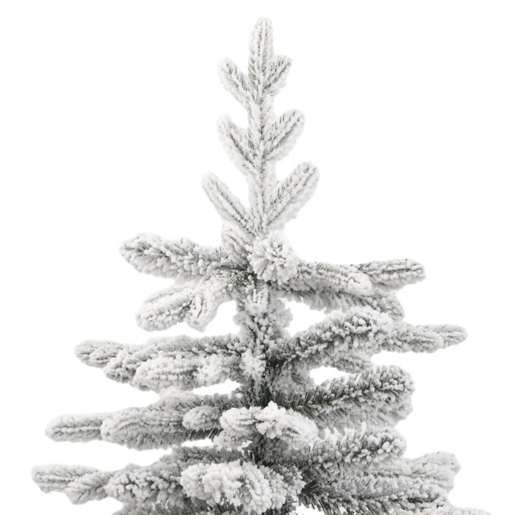 Albero Natale Artificiale Incernierato con Neve Fioccata 210 cm