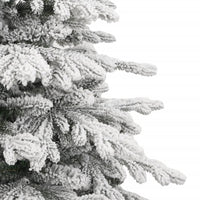 Albero Natale Artificiale Incernierato con Neve Fioccata 210 cm