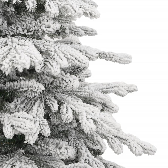 Albero Natale Artificiale Incernierato con Neve Fioccata 210 cm