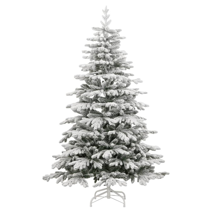 Albero Natale Artificiale Incernierato con Neve Fioccata 240 cm