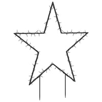 Decorazione Luminosa Natalizia con Picchetti Stella 80LED 60cm 357716