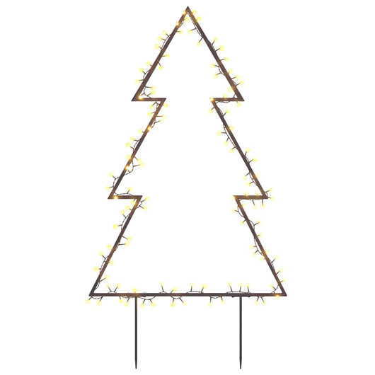 Decorazione Luminosa Natalizia con Picchetti Albero 115LED 90cm