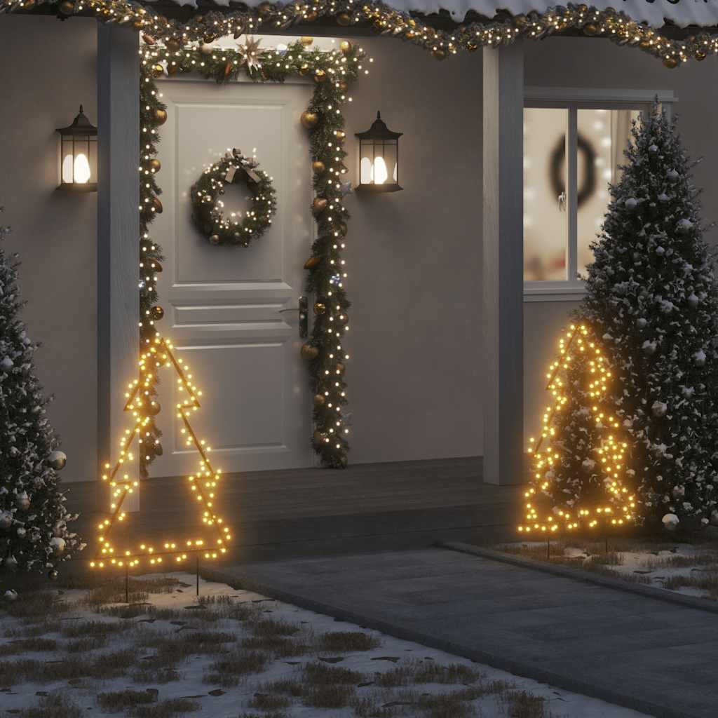 Decorazione Luminosa Natalizia con Picchetti Albero 115LED 90cm 357718