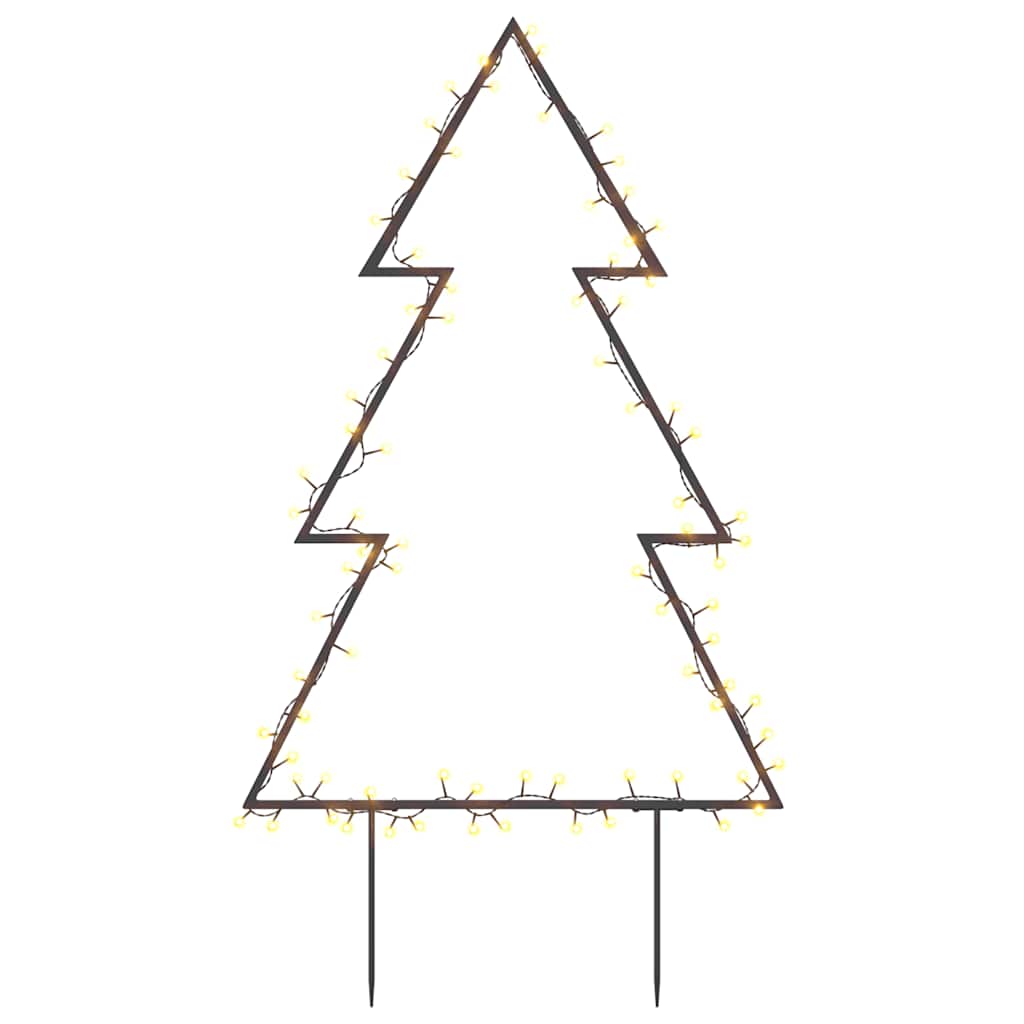 Decorazione Luminosa Natalizia con Picchetti Albero 80LED 60cm 357719