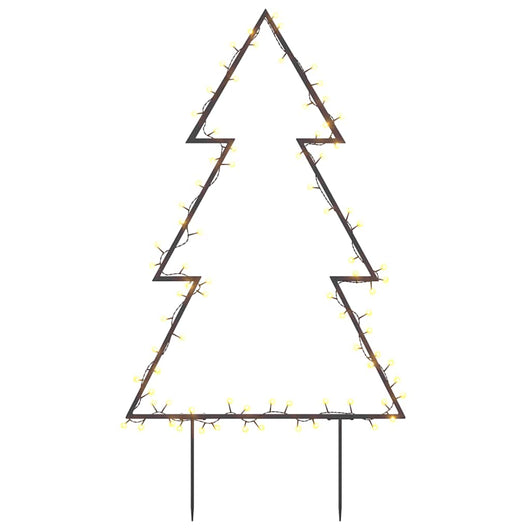 Decorazione Luminosa Natalizia con Picchetti Albero 80LED 60cm 357719