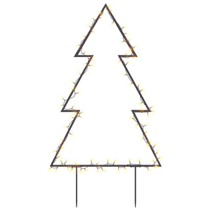 Decorazione Luminosa Natalizia con Picchetti Albero 80LED 60cmcod mxl 128171