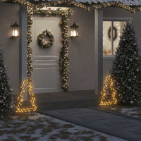 Decorazione Luminosa Natalizia con Picchetti Albero 80LED 60cm 357719