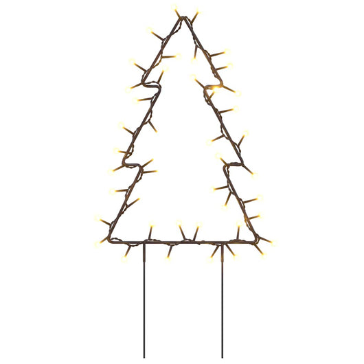 Decorazioni Luminose Natalizie Picchetti 3pz Albero 50LED 30cmcod mxl 104217