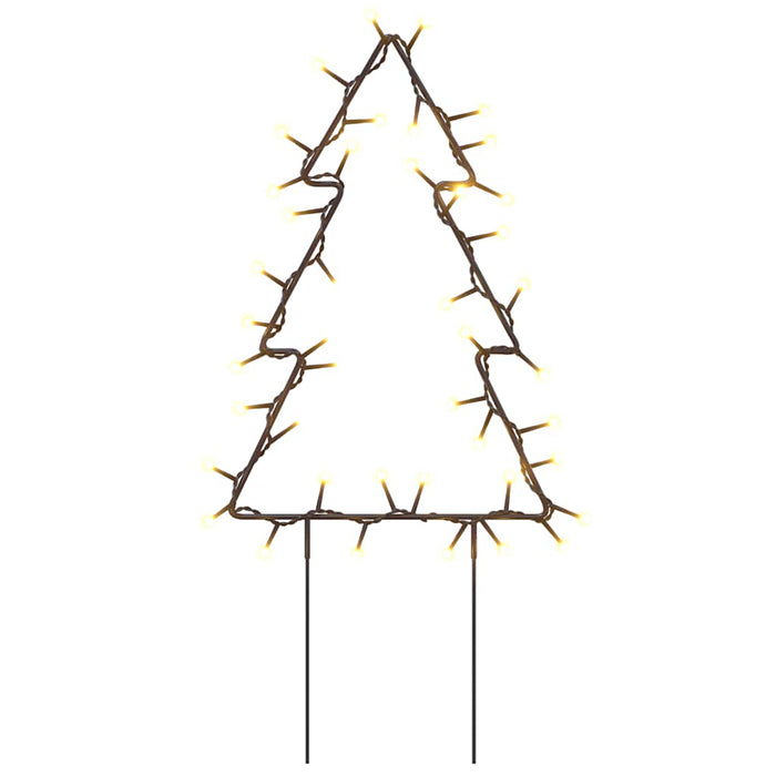Decorazioni Luminose Natalizie Picchetti 3pz Albero 50LED 30cmcod mxl 104217