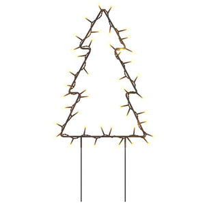 Decorazioni Luminose Natalizie Picchetti 3pz Albero 50LED 30cm 357720