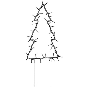 Decorazioni Luminose Natalizie Picchetti 3pz Albero 50LED 30cm 357720