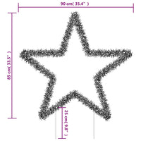 Decorazione Luminosa Natalizia con Picchetti Stella 115LED 85cm