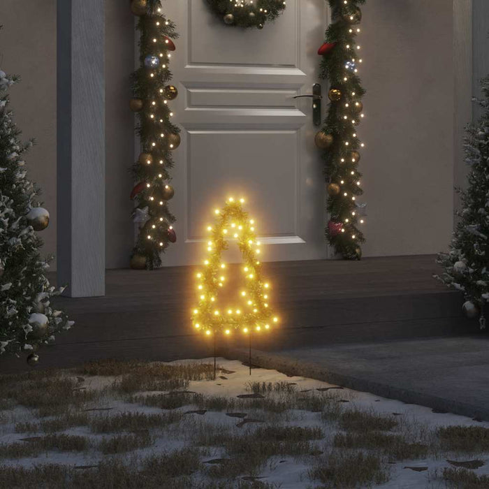 Decorazioni Luminose Natalizie Picchetti 3pz Albero 50LED 30cm 357729
