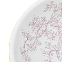 Lavabo da Appoggio Bianco e Giallo Rotondo Φ41x14 cm Ceramica 155053