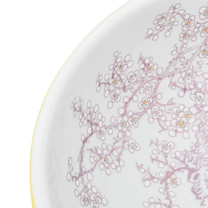 Lavabo da Appoggio Bianco e Giallo Rotondo Φ41x14 cm Ceramica 155053