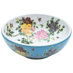 Lavabo da Appoggio Multicolore Rotondo Φ41x14 cm Ceramica 155055