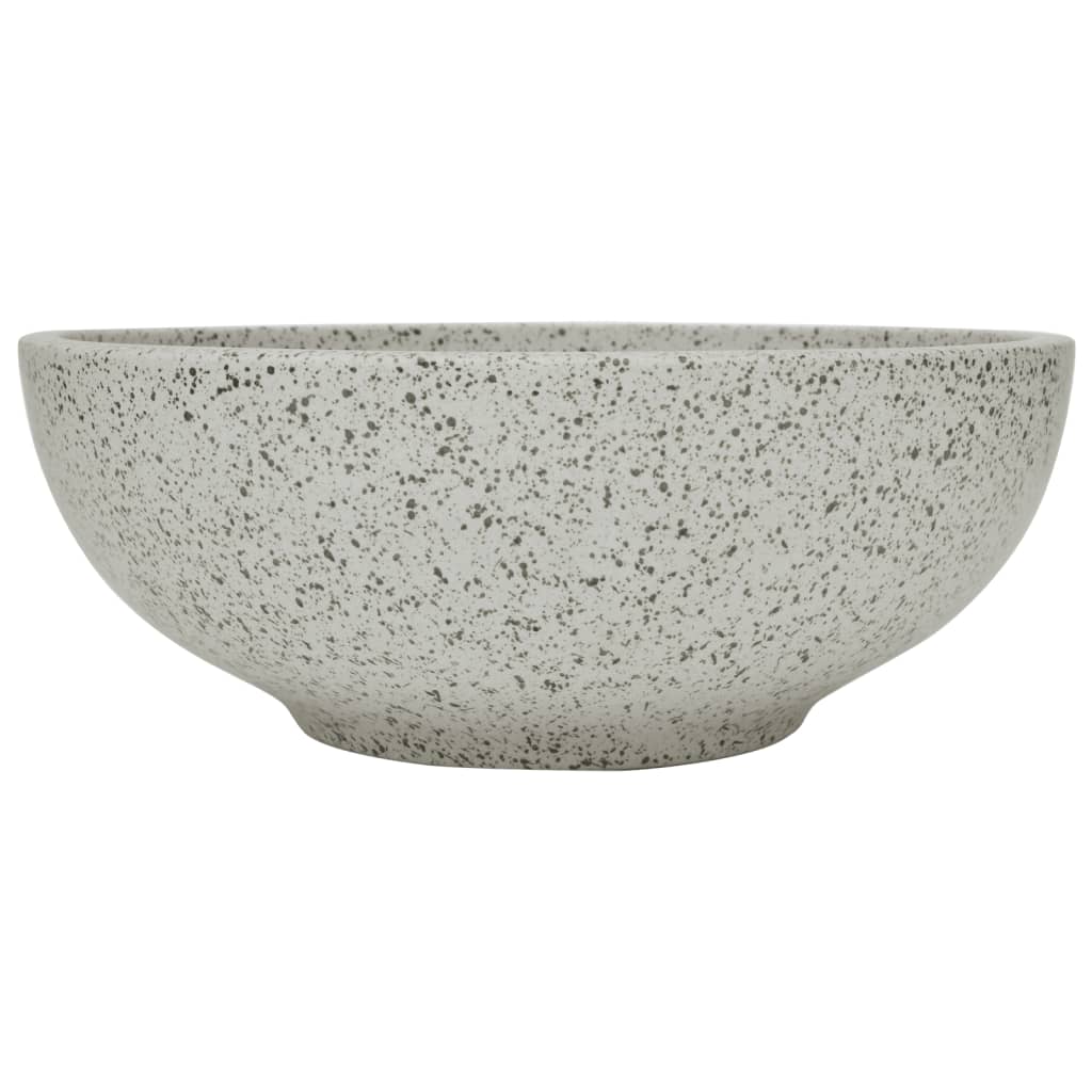 Lavabo da Appoggio Grigio Rotondo Î¦41x14 cm Ceramicacod mxl 83514