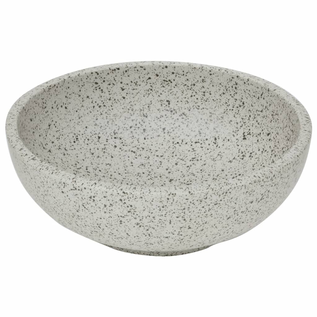 Lavabo da Appoggio-Lavandino-Lavello Grigio Rotondo ¦µ41x14 cm Ceramica 504158