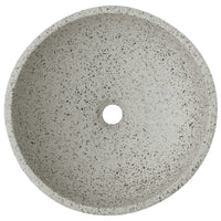Lavabo da Appoggio Grigio Rotondo Φ41x14 cm Ceramica 155059