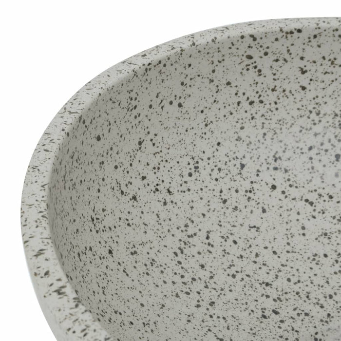 Lavabo da Appoggio-Lavandino-Lavello Grigio Rotondo ¦µ41x14 cm Ceramica 504158