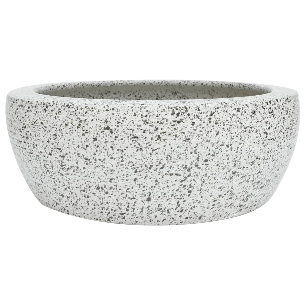 Lavabo da Appoggio-Lavandino-Lavello Grigio Rotondo ¦µ41x14 cm Ceramica 818020