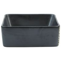 Lavabo da Appoggio Nero Rettangolare 46x35,5x13 cm Ceramica 155073