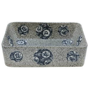 Lavabo Appoggio Multicolore Rettangolare 46x35,5x13 cm Ceramica 155074