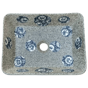 Lavabo Appoggio-Lavandino-Lavello Multicolore Rettangolare 46x35,5x13 cm Ceramica