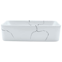 Lavabo da Appoggio Bianco Rettangolare 46x35,5x13 cm Ceramicacod mxl 131491