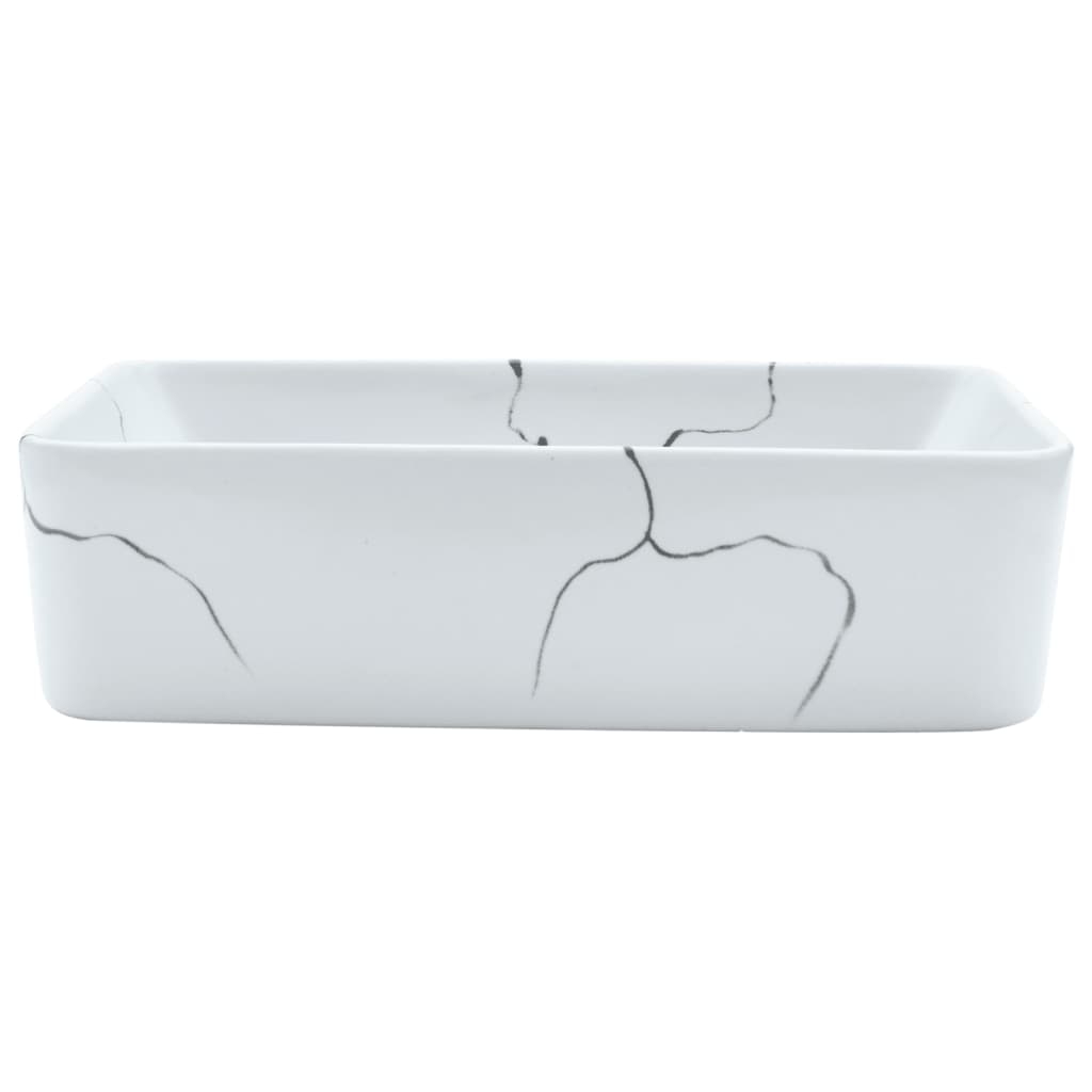 Lavabo da Appoggio Bianco Rettangolare 46x35,5x13 cm Ceramica 155075