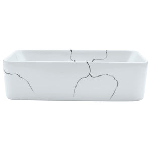 Lavabo da Appoggio Bianco Rettangolare 46x35,5x13 cm Ceramica 155075