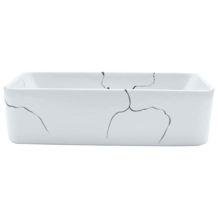 Lavabo da Appoggio Bianco Rettangolare 46x35,5x13 cm Ceramica 155075