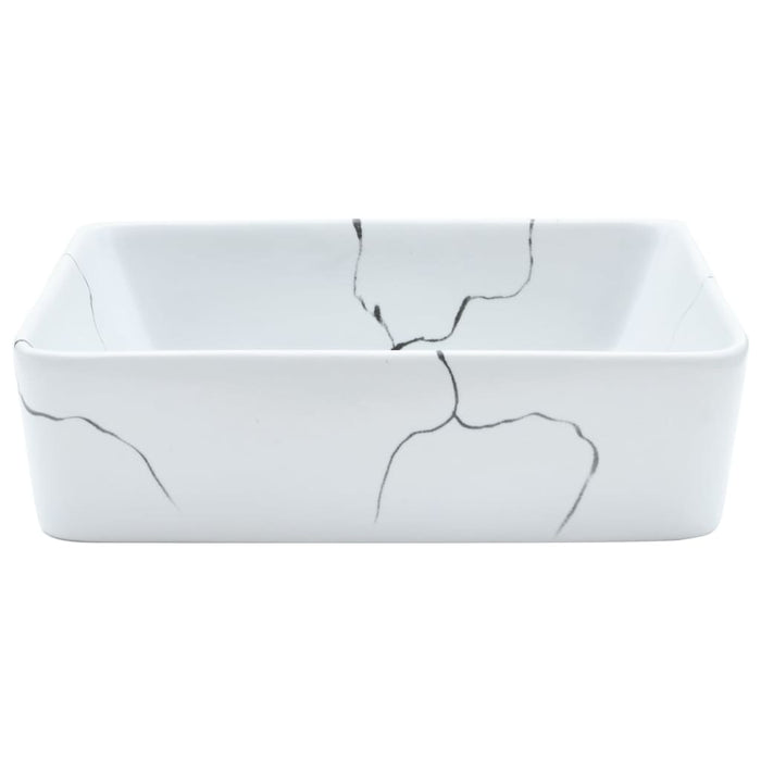 Lavabo da Appoggio Bianco Rettangolare 46x35,5x13 cm Ceramica 155075