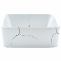 Lavabo da Appoggio-Lavandino-Lavello Bianco Rettangolare 46x35,5x13 cm Ceramica