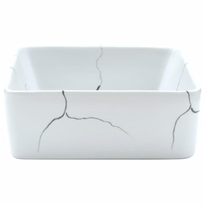Lavabo da Appoggio-Lavandino-Lavello Bianco Rettangolare 46x35,5x13 cm Ceramica