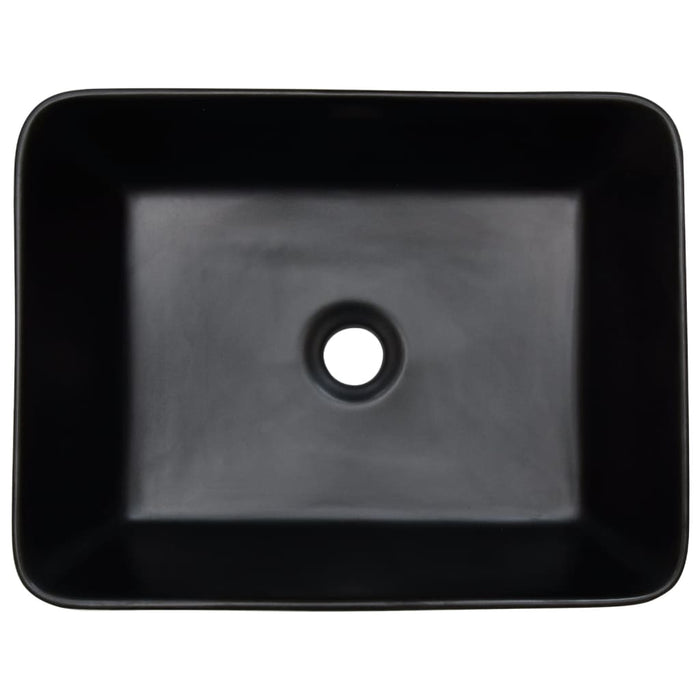 Lavabo Appoggio Nero Marrone Rettangolare 46x35,5x13cm Ceramica 155076