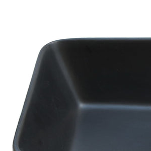 Lavabo Appoggio Nero Marrone Rettangolare 46x35,5x13cm Ceramica 155076