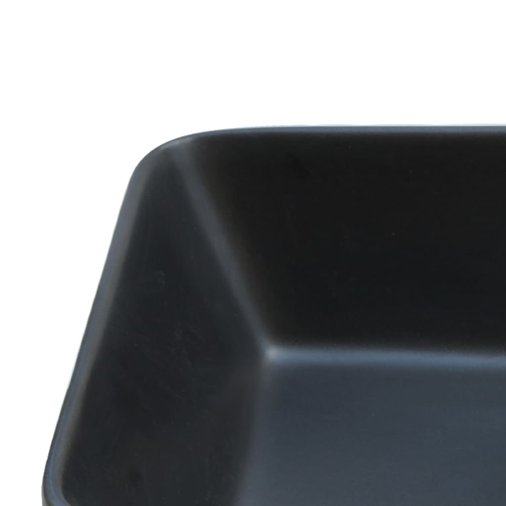 Lavabo Appoggio Nero Marrone Rettangolare 46x35,5x13cm Ceramica 155076